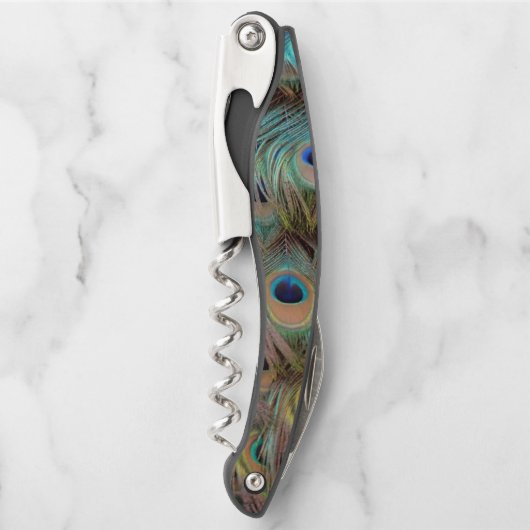 Peacock Feathers Corkschroef Kurkentrekker (Voorkant)