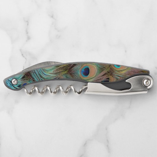 Peacock Feathers Corkschroef Kurkentrekker (Achterkant)