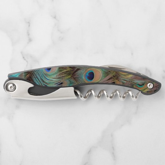 Peacock Feathers Corkschroef Kurkentrekker (Voorkant)