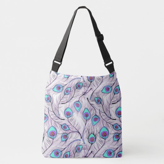 Peacock Feathers Crossbody Tas (Voorkant)