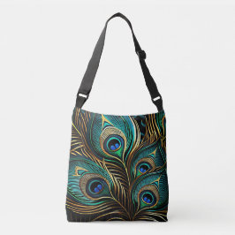 Peacock Feathers Crossbody Tas