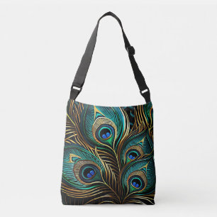 Peacock Feathers Crossbody Tas