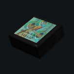 Peacock Feathers Damask Wedding Jubileum Cadeaudoosje<br><div class="desc">Wedding Black Lacquer Keepomwille Custom Designer Specialized Jewelry Box of Memory Box Elegant Unique Wedding Jubileum kerstcadeaus of Valentijnsdag cadeaus</div>