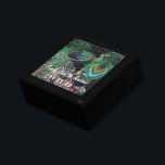Peacock Feathers Damask Wedding Jubileum Cadeaudoosje<br><div class="desc">Wedding Black Lacquer Keepomwille Custom Designer Specialized Jewelry Box of Memory Box Elegant Unique Wedding Jubileum kerstcadeaus of Valentijnsdag cadeaus</div>