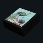 Peacock Feathers Damask Wedding Jubileum Cadeaudoosje<br><div class="desc">Wedding Black Lacquer Keepomwille Custom Designer Specialized Jewelry Box of Memory Box Elegant Unique Wedding Jubileum kerstcadeaus of Valentijnsdag cadeaus</div>