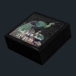 Peacock Feathers Damask Wedding Jubileum Cadeaudoosje<br><div class="desc">Wedding Black Lacquer Keepomwille Custom Designer Specialized Jewelry Box of Memory Box Elegant Unique Wedding Jubileum kerstcadeaus of Valentijnsdag cadeaus</div>