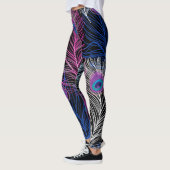Peacock Feathers Dark: Prachtig design Leggings (Links)