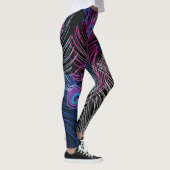 Peacock Feathers Dark: Prachtig design Leggings (Rechts)