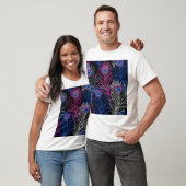 Peacock Feathers Dark: Prachtig design T-shirt (Unisex)