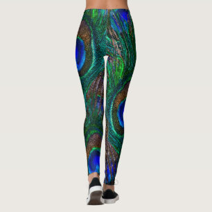 Peacock Feathers Decor op Leggings