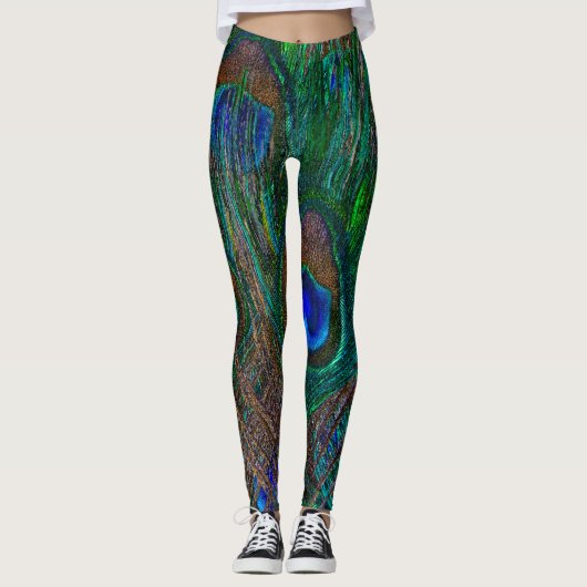 Peacock Feathers Decor op Leggings (Voorkant)