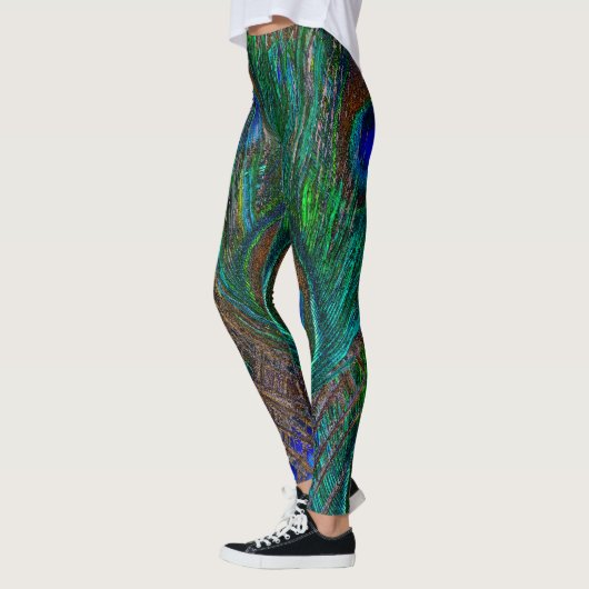 Peacock Feathers Decor op Leggings (Links)