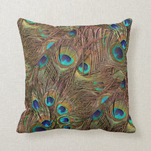 Peacock Feathers Design PIllow Kussen