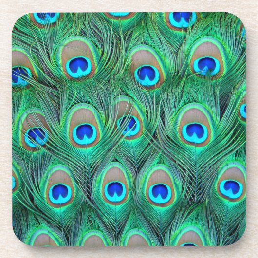 Peacock Feathers Drankjes Onderzetter (Voorkant)