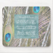  Peacock Feathers Dream Poem Muismat (Voorkant)