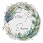 Peacock Feathers Dream Sticker (Voorkant)