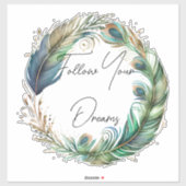Peacock Feathers Dream Sticker (Vel)