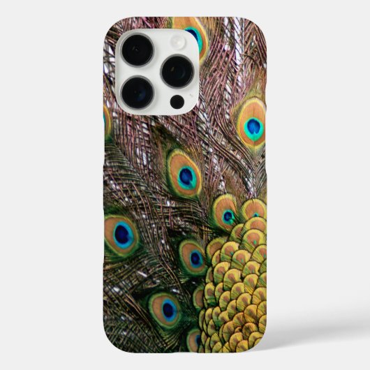 Peacock Feathers Emerald Green en Gold Case-Mate iPhone Case (Achterkant)
