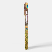 Peacock Feathers Emerald Green en Gold Case-Mate iPhone Case (Achterkant / Links)