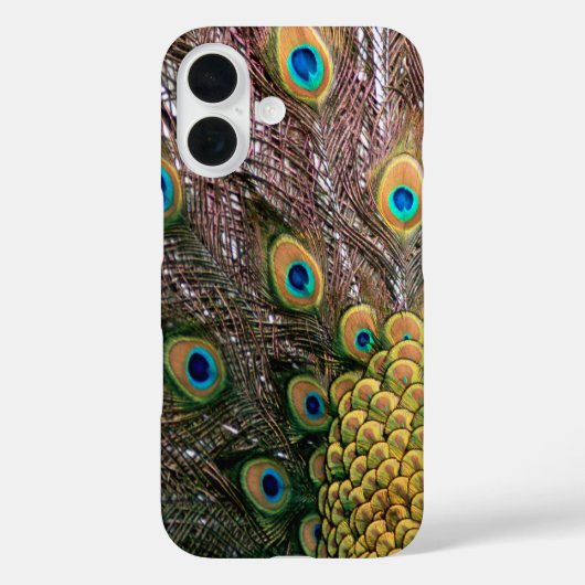 Peacock Feathers Emerald Green en Gold Case-Mate iPhone Case (Achterkant)