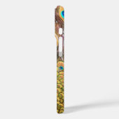 Peacock Feathers Emerald Green en Gold Case-Mate iPhone Case (Achterkant / Links)