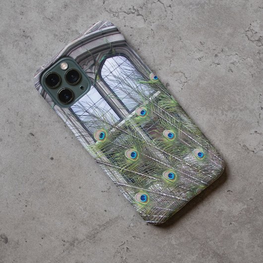 Peacock Feathers en Gothic Windows Photo Case-Mate iPhone Case