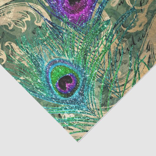 Peacock Feathers Ephemera Tissuepapier (Detail)