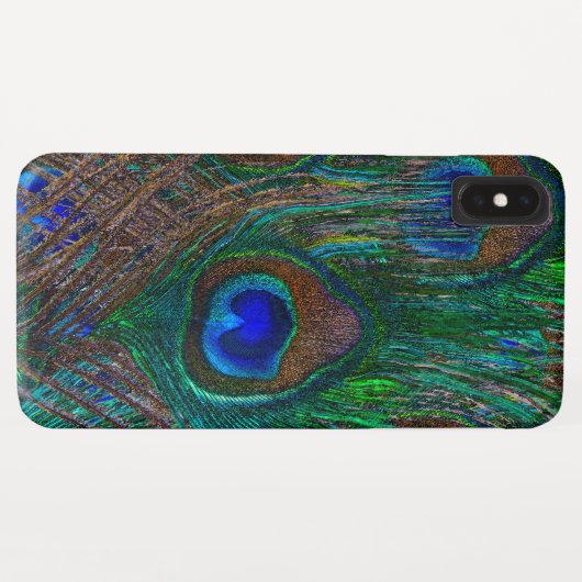 Peacock Feathers Etching Style Case-Mate iPhone Case (Achterkant (horizontaal))