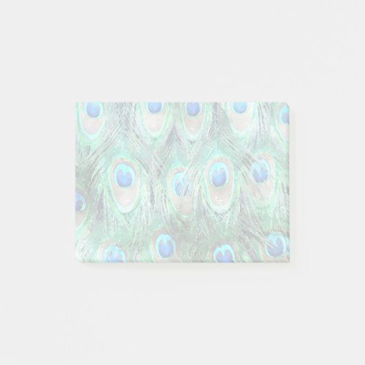 Peacock Feathers Exotic Wild Waterverf Pattern Post-it® Notes (Voorkant)