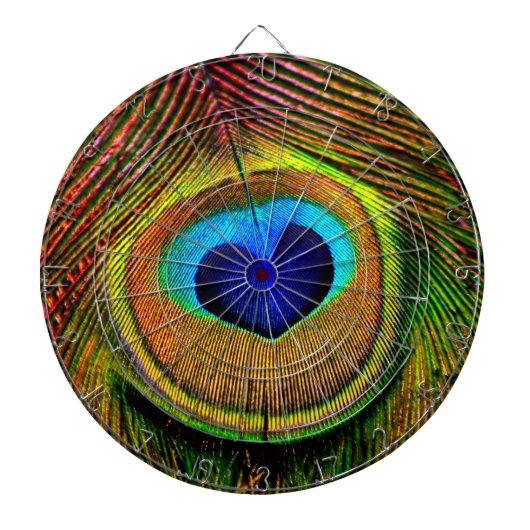 Peacock Feathers Eye of Love Dartbord (Voorkant)