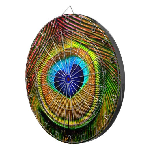 Peacock Feathers Eye of Love Dartbord (Voorkant Rechts)