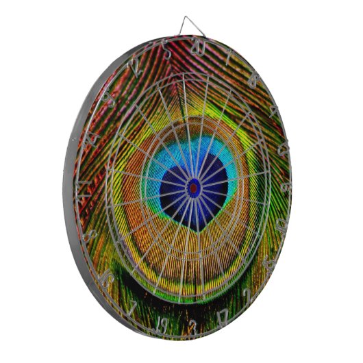 Peacock Feathers Eye of Love Dartbord (Voorkant Links)