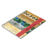 Peacock Feathers, Flowers, Leaves, Jouw naam Notitieboek (Linkerzijde)