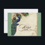 Peacock & Feathers Formele RSVP Reactie Groen Tan<br><div class="desc">DOCUMENT SELECTIE: Dit wordt getoond op "basisdocument", zou een andere grote keus "metaalijs"zijn dat een schone witte, geparelliseerde glinsterende oppervlakte is. Het zou ook mooi zijn op "Champagne Metallic" linnen, vilt of een van de andere keuzes. KLEUR PALET: Appelgroen, tan, crème koningsblauw, groen en roest. ONTWERP: Deze antiek geïnspireerde RSVP-antwoordkaart...</div>