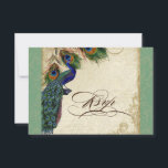 Peacock & Feathers Formele RSVP Reactie Groen Tan<br><div class="desc">DOCUMENT SELECTIE: Dit wordt getoond op "basisdocument", zou een andere grote keus "metaalijs"zijn dat een schone witte, geparelliseerde glinsterende oppervlakte is. Het zou ook mooi zijn op "Champagne Metallic" linnen, vilt of een van de andere keuzes. KLEUR PALET: Appelgroen, tan, crème koningsblauw, groen en roest. ONTWERP: Deze antiek geïnspireerde RSVP-antwoordkaart...</div>