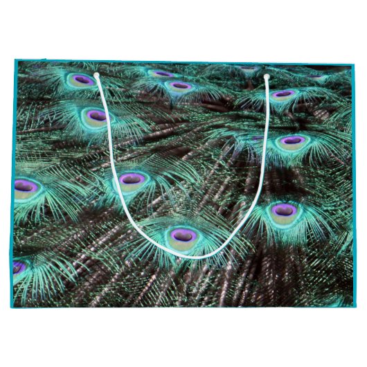  Peacock Feathers Foto Large Cadeautasje (Achterkant)