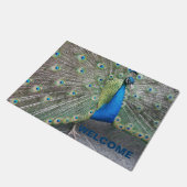 Peacock Feathers Foto Welkom Deurmat (Schuin)