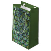 Peacock Feathers Gift Bag Klein Cadeauzakje (Achterkant Gekanteld)