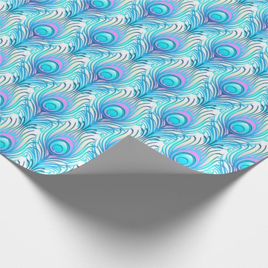 Peacock Feathers Gift Wrapping Paper Cadeaupapier (Hoek)