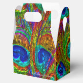 Peacock Feathers Glass Art 1 Bedankdoosjes (Geopend)