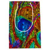 Peacock Feathers Glass Art 1 Medium Cadeauzakje (Voorkant)