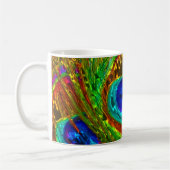 Peacock Feathers Glass Art 1 Mok (Links)