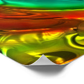 Peacock Feathers Glass Art 1 Poster (Hoek)