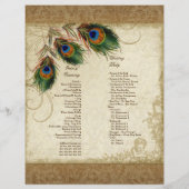 Peacock & Feathers  Gold Kijk Damask Swirl (Achterkant)