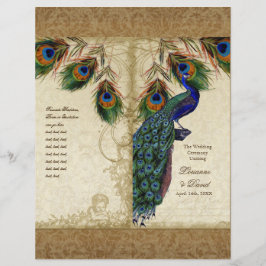 Peacock & Feathers  Gold Kijk Damask Swirl