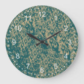 Peacock Feathers Grote Klok (Voorkant)