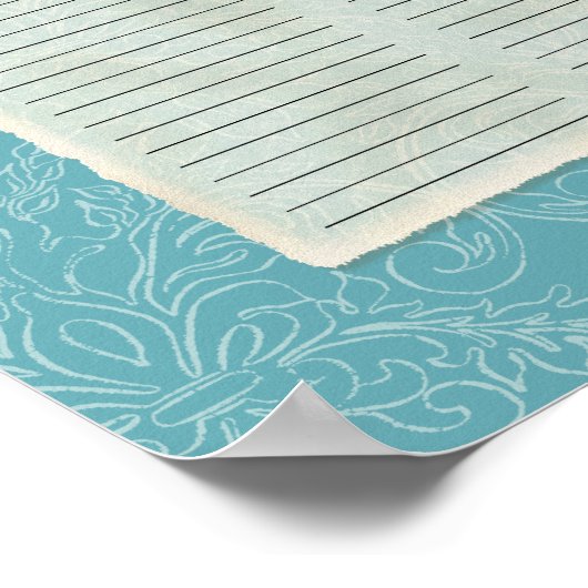 Peacock Feathers Guest Book Signing Poster (Hoek)