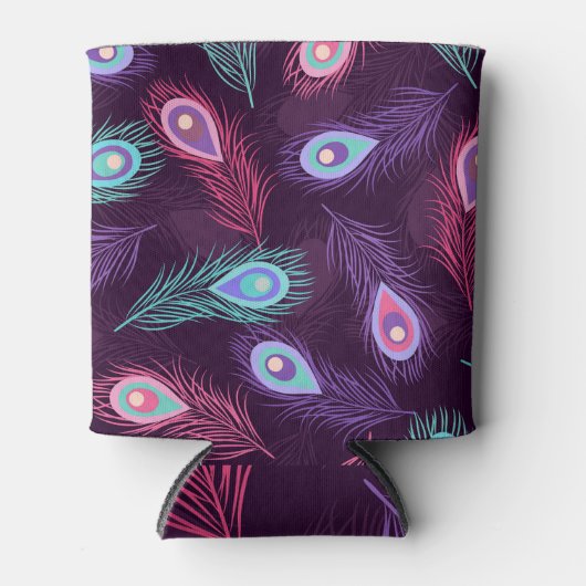 Peacock Feathers: Handgetekende . Blikjeskoeler (Voorkant)