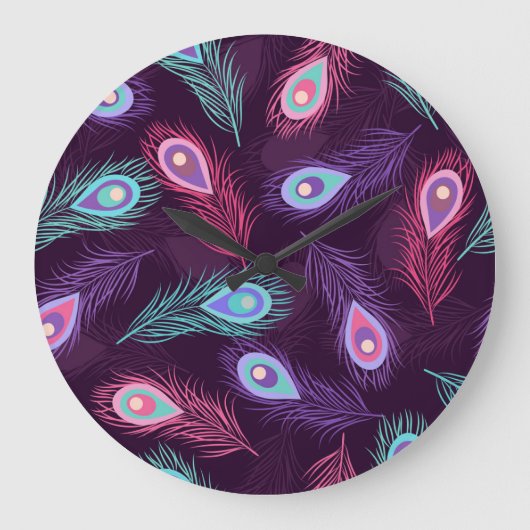 Peacock Feathers: Handgetekende . Grote Klok (Voorkant)