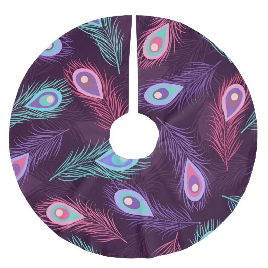 Peacock Feathers: Handgetekende . Kerstboom Rok (Voorkant)